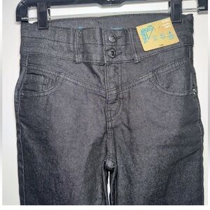 New Girls size 10 black dark denim high rise jeans